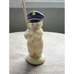 Department 56 Snowbabies "To Protect You" with American Flag No Box